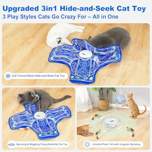 Interactive Cat Toys for Indoor Cats, Automatic Kitten Tunnel Toy - Image 2