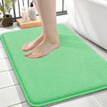 OLANLY Memory Foam Small Bathroom Rug 24x16, Absorbent Bath Mat, Mint Green by OLANLY