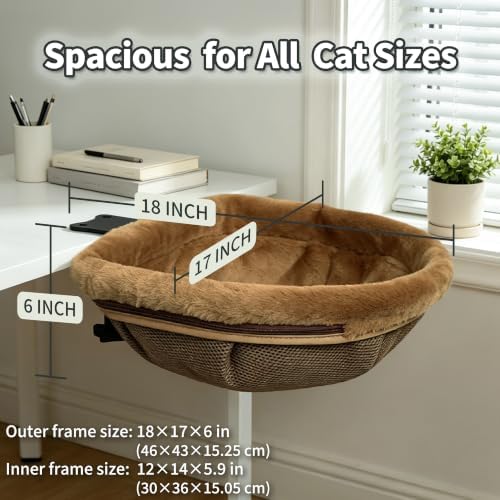 Desk Cat Bed, Hanging Under Desk Cat Hammock - Image 6