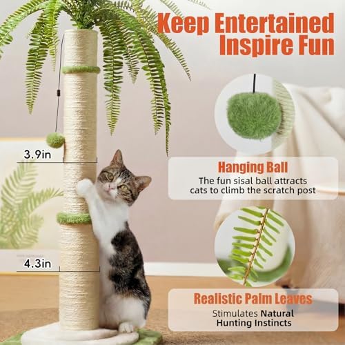 42" Tall Palm Tree Cat Scratching Post - Image 5