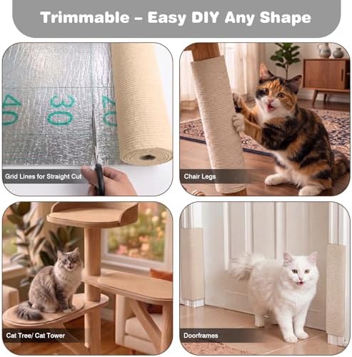 Cat Scratch Furniture Protector: 78.7"x15.8" High Self-Adhesive - Image 4
