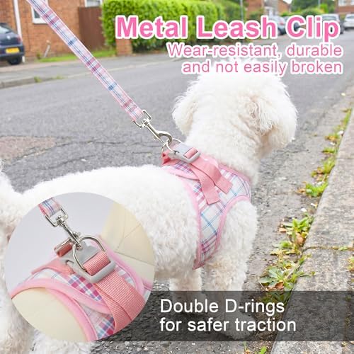 AIITLE Step in Dog Harness and Leash Set Plaid Adjustable - Image 4