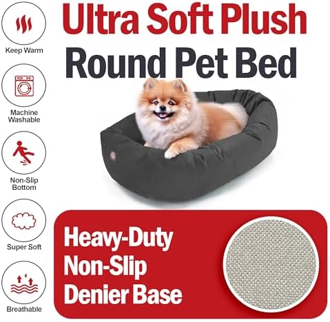 Majestic Pet Suede Shredded Memory Foam Mix Calming Dog Bed Washable - Image 6