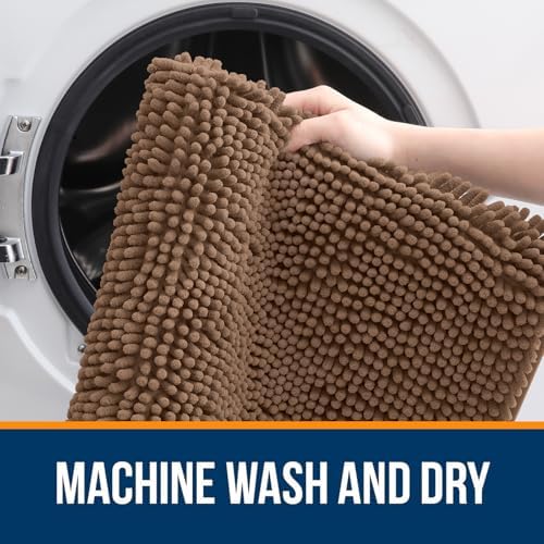 OLANLY Bathroom Rugs 30x20, Extra Soft Absorbent Chenille Bath Rugs - Image 5