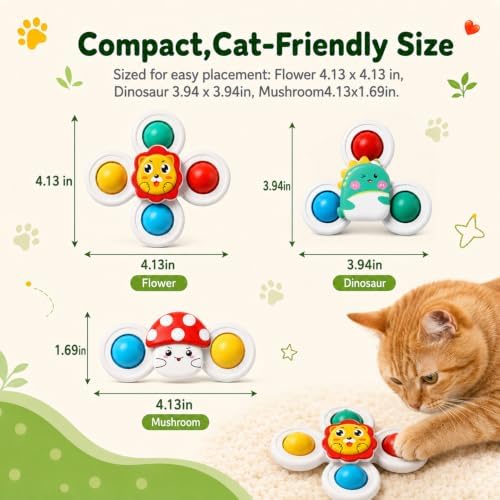3Pcs Suction Cup Cat Toy, Window Perch Companion Interactive Play Toy - Image 4
