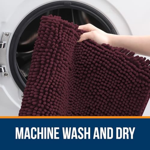 OLANLY Large Bathroom Rugs 40x32, Extra Soft Absorbent Chenille Bath Rugs - Image 5