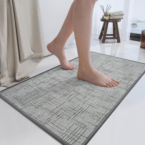 Bath Mat Non Slip, Quick Dry Bathroom Rug Under Door by QiCaiJia
