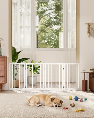 Free Standing Dog Gate Indoor, Foldable Dog Gate by Cideny