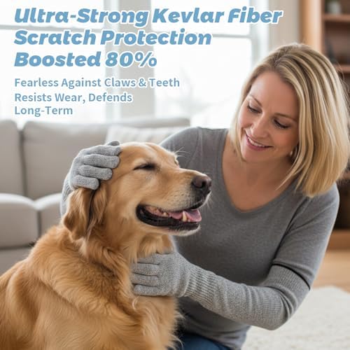 Cat Gloves Bite Proof, Cat Grooming Supplies, 15.74 in Cat Mittens to Prevent - Image 4