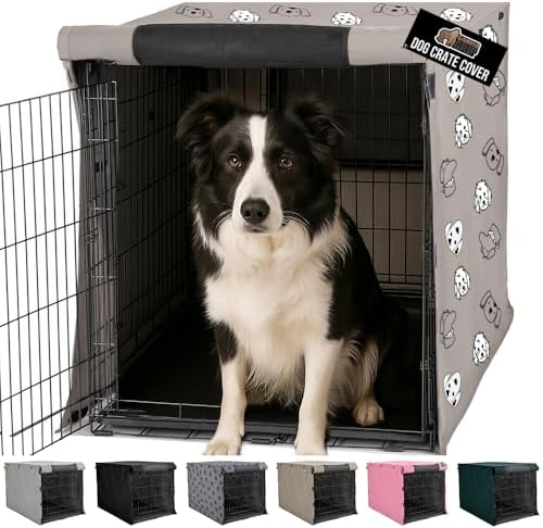 GORILLA GRIP Dog Crate Covers, Wire Kennel Topper, 36 in, Taupe Dogs by GorillaGrip