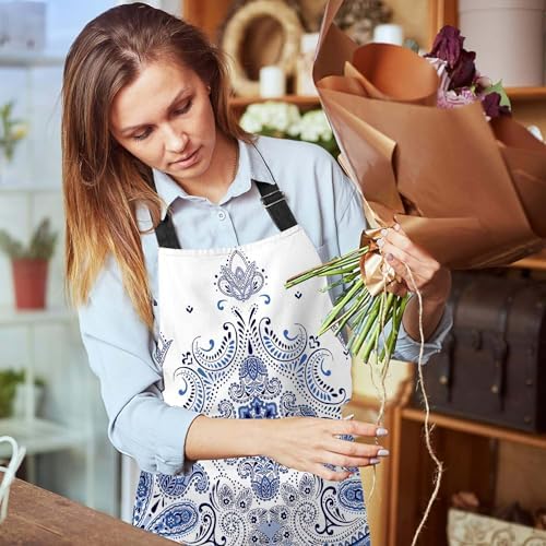Paisley Pattern Apron Adjustable Neck Bib Apron - Image 6