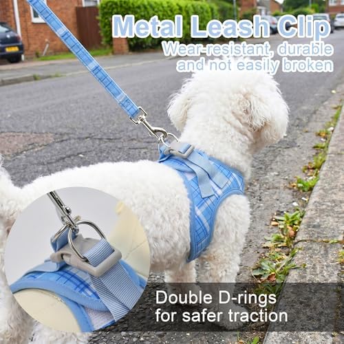 AIITLE Step in Dog Harness and Leash Set Plaid Adjustable - Image 4