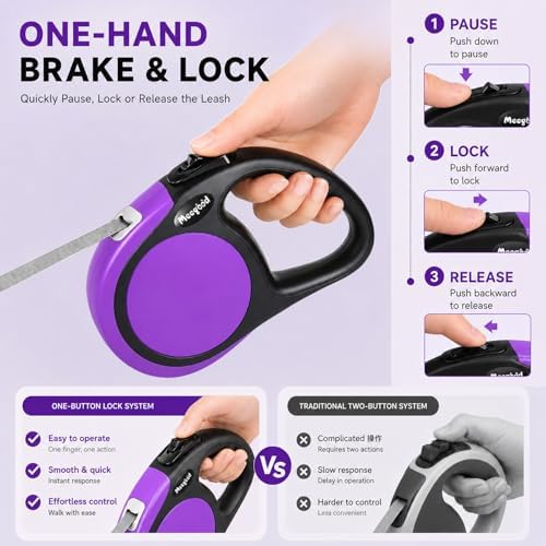 Heavy Duty Retractable Dog Leash-16ft Strong & Durable Walking Leash - Image 4