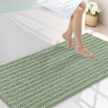 Smiry Bathroom Rugs 47X24, Extra Soft Rubber Backing Chenille Bath Mats by Smiry