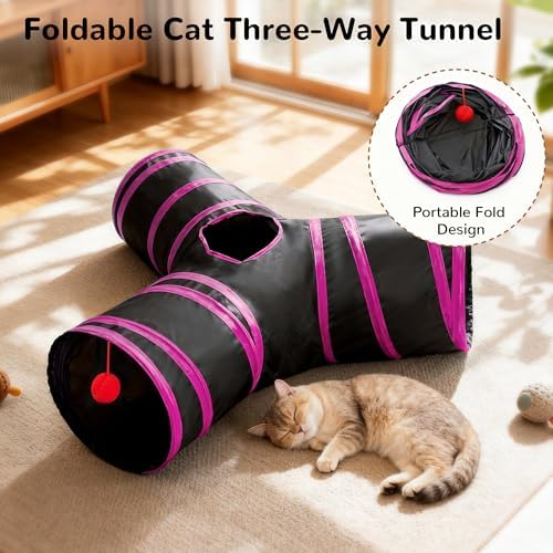 Tempcore Cat Tunnel, 3-Way Collapsible Toy - Image 4