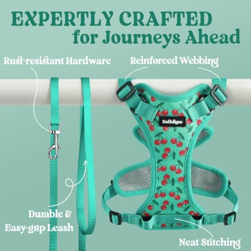rabbitgoo Cat Harness and Leash Set, Escape Proof Vest, Cherry Grove - Image 7