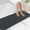 Smiry Bathroom Rugs 47X17, Extra Soft Rubber Backing Chenille Bath Mats by Smiry