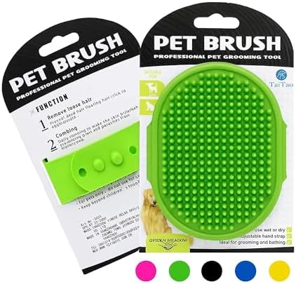 Silicone Pet Grooming Brush for Dogs & Cats – Soft Bath Brush, Gentle by Unknown