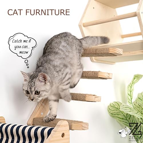 Reversible Cat Wall Steps, 4-Step Climbing Shelf - Image 4