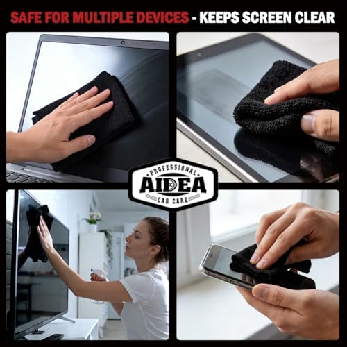 AIDEA Microfiber Cleaning Cloth Black 20PK, Microfiber Towels - Image 7