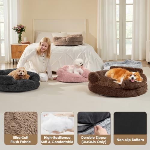 EHEYCIGA 30" Calming Donut Dog Bed - Image 5