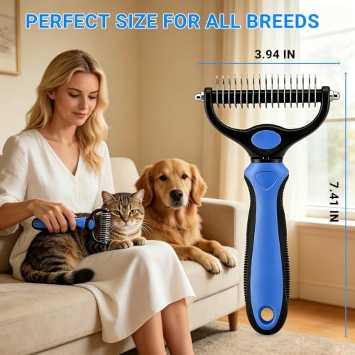 Dog Grooming Rake Deshedding Undercoat Brush - Image 4