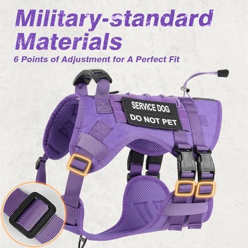 No Pull Tactical Dog Harness for Large Dogs, Service Dog Vest - Image 5