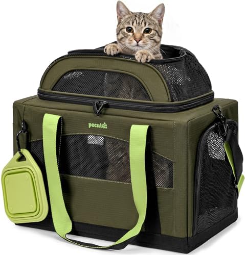 Pecute Cat Carrier, Top Expandable Dog Crate by pecute