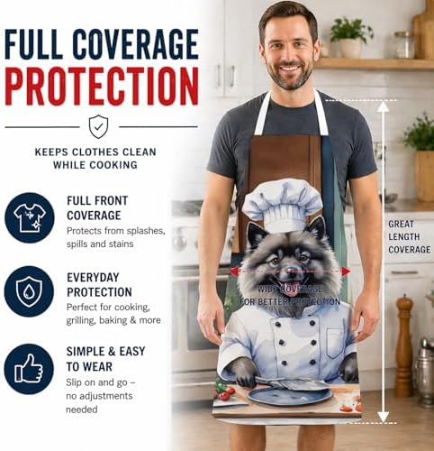 Caroline's Treasures Keeshond The Chef Apron Cooking Kitchen Server Baking - Image 3