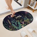 Wild Flowers Super Absorbent Quick-Drying Bathroom Mat Rug, Rubber Non-Slip by ZHUZHISHAN