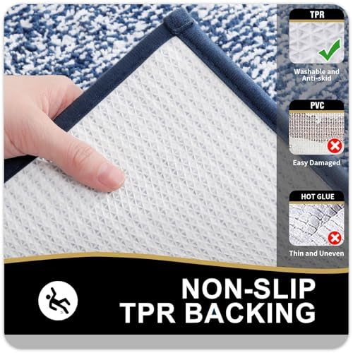 OLANLY Large Bathroom Rugs 44x32, Soft Absorbent Microfiber Bath Rugs - Image 4