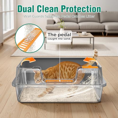 OROLEY 2PACK Stainless Steel Litter Box - Image 2