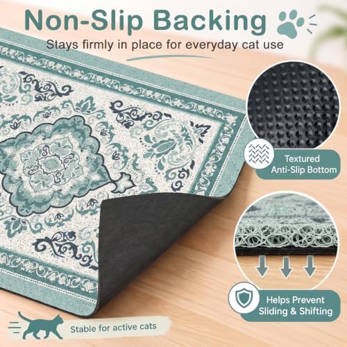 Unicorn Catcher 40"x30" Cat Litter Mat Non-Slip Washable Litter Box Mat - Image 3