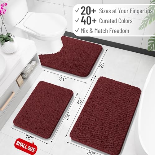 OLANLY Large Bathroom Rugs 50x30, Extra Soft Absorbent Chenille Bath Rugs - Image 2