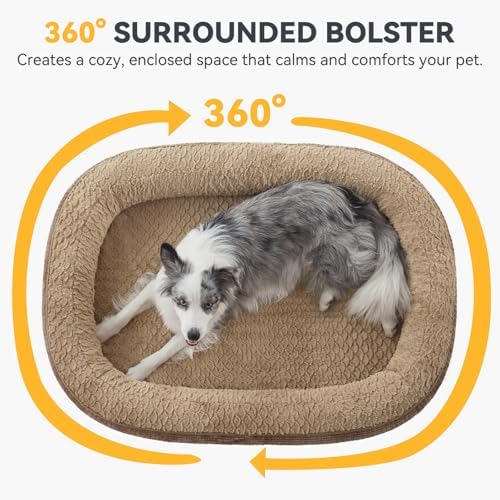 JOEJOY Orthopedic Dog Bed for Large Dogs, Egg-Crate Memory Foam Pet Bed - Image 3