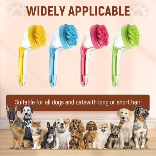 Pet Bath Brush with Shampoo Dispenser, 2026 New Dog Bath Brush Soft Silicone - Image 4