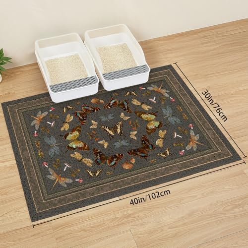 Unicorn Catcher 40"x30" Cat Litter Mat Non-Slip Washable Litter Box Mat - Image 6