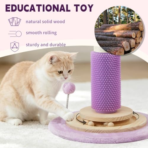 45" Tall Cat Scratching Post for Large, Heavy Duty Scratcher Tree - Image 3