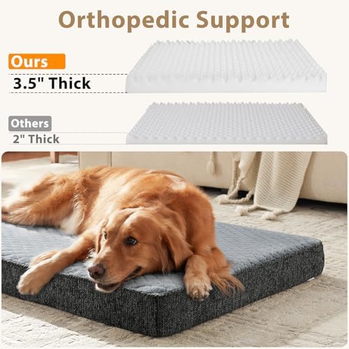 JOEJOY XL Dog Beds Large Sized Dog, Orthopedic Big Dogs Crate Bed - Image 4