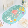 Cute Ocean Bath Rug Super Absorbent Non Slip Modern Bathroom Mat Machine by Loismood