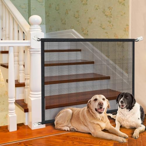 Dog Gate for Stairs Pet Gates for The House: Dogs Screen Mesh Gate for Doorways - Image 6