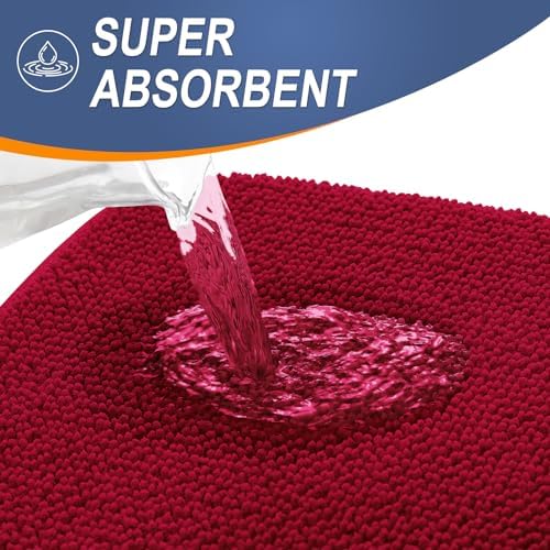 OLANLY Thick Memory Foam Bathroom Rugs 30x20, Soft Absorbent Bath Mat - Image 3