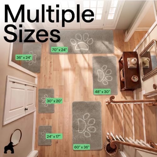 GORILLA GRIP SoakSTOPPER Dog Door Mat, Machine Wash Dry, 30x20 Beige Ivory - Image 2