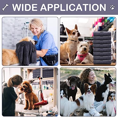 Chumia 8 Pcs Dog Towel for Drying, 18 x 28 Inch, Dog Paw and Bone - Image 4
