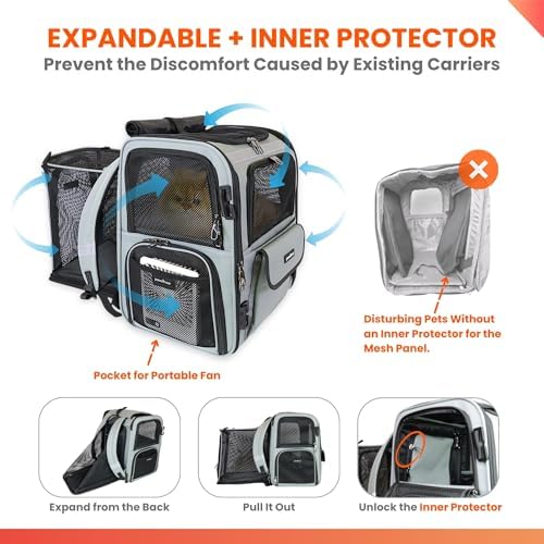 Crash-Tested Multi-Window & Expandable Cat Backpack Carrier - Image 5