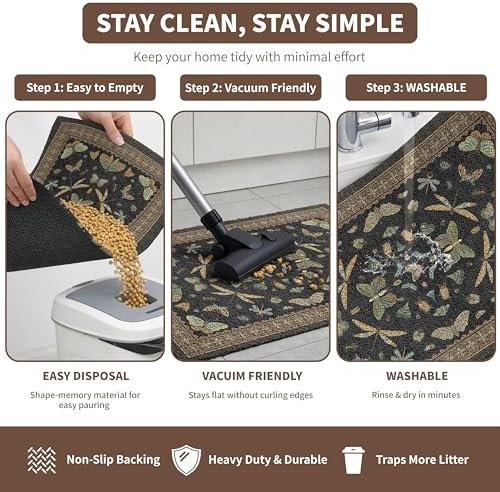 Cat Litter Mat 24"x15" for Litter Box, Non-Slip Washable Floor Mat - Image 5