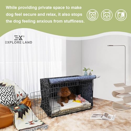 Explore Land Pattern Dog Crate Cover, 48 Inches - Image 6