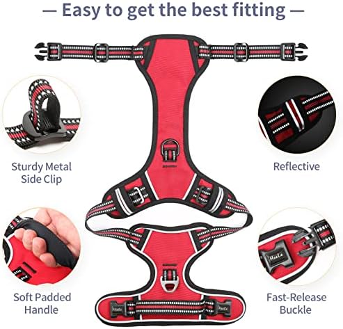 HEELE Dog Harness, No Pull Adjustable Padded Reflective Harness - Image 5