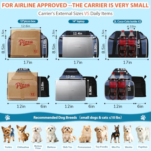 Petskd Top and Side Expandable Small Pet Carrier Airline Approved - Image 4