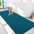 OLANLY Thick Chenille Bathroom Runner Rugs Mats 59x24, Peacock Blue by OLANLY